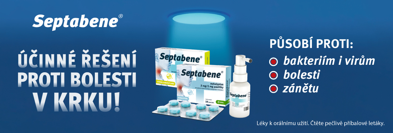 Septabene citron a bezový květ pastilky. Foto 1
