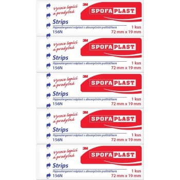 3M Spofaplast 156N Strips 72x19mm 5ks