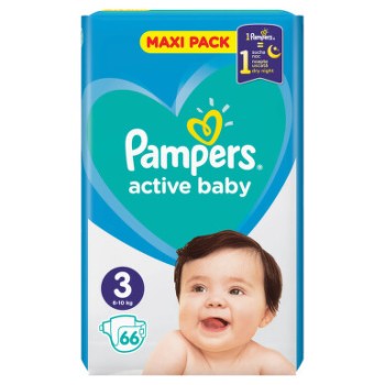 Pampers Active Baby VPP 3 Midi 66ks