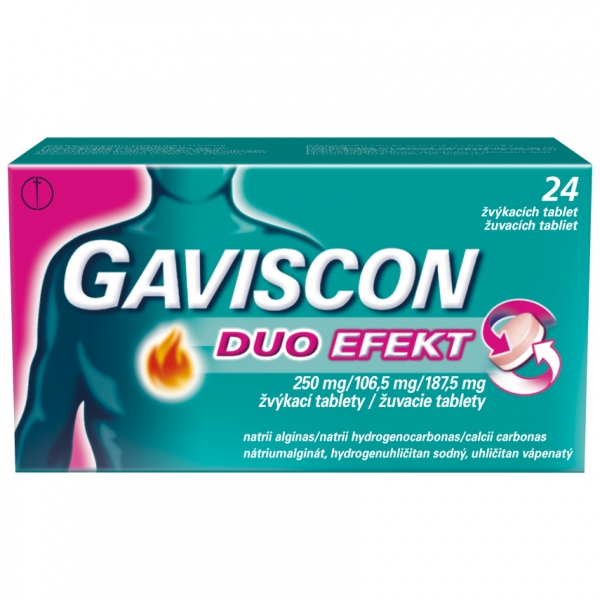 Gaviscon Duo Efekt žvýkací tablety tbl.mnd.24