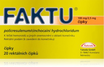 Faktu 100mg/2.5mg 20 čípků
