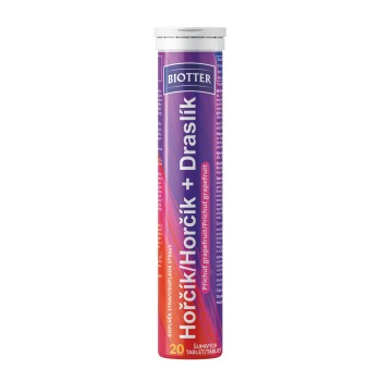 Biotter Hořčík + Draslík grapefruit 20ks šumivé tablety
