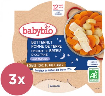 BABYBIO večer.menu dýně-brambor-ovčí sýr 12m+ 230g