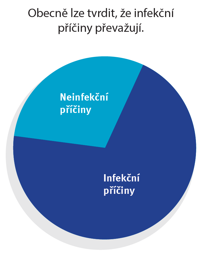 Obecne lze tvrdit, že infekcní príciny prevažují.