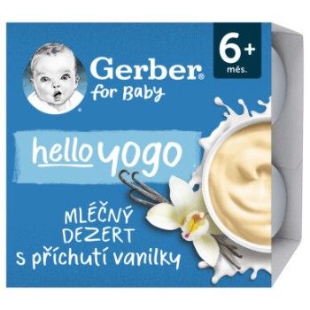 Gerber Hello yogo ml.dezert vanilkový 4x100g 6M+