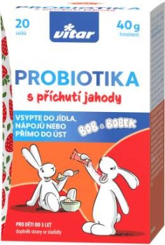 Vitar Probiotika Bob a Bobek s př.jahody 20x2g
