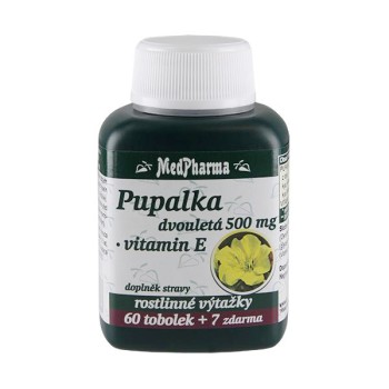 MedPharma Pupalka dvouletá 500mg + Vitamin E 67tob