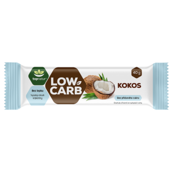 LOW CARB tyčinka kokos 40g TOPNATUR