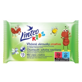 Linteo Kids Vlhčené ubrousky Creative 15ks