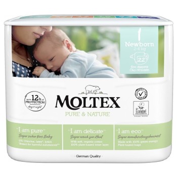 Moltex Pure&Nature plenky Newborn 2-4kg 22ks