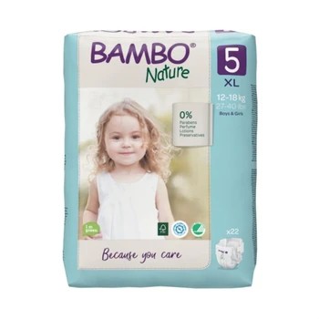 Bambo Nature 5 dětské plenk. kalhotky 12-18kg 22ks