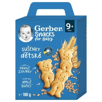 Gerber Snacks sušenky 180g 9M+