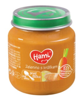Hami Zelenina s králíkem první lžička 125g 4M+