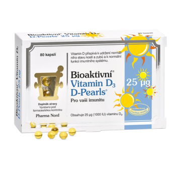 Bioaktivní Vitamin D3 D-Pearls 25mcg cps.80
