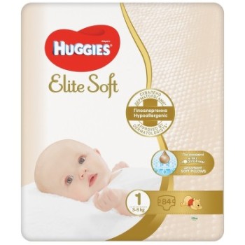 HUGGIES Elite Soft 1 3-5kg 84ks