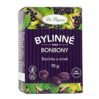 Dr.Popov Bonbony Bezinka a zinek 70g