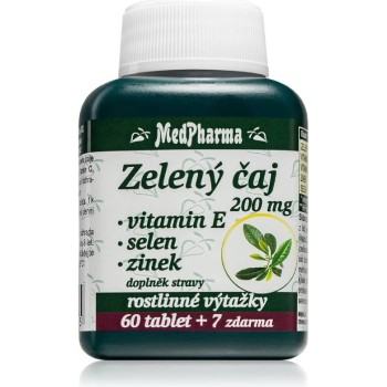 MedPharma Zelený čaj 200mg Vitamin E + Selen + Zinek 67tbl
