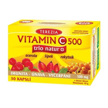 Terezia Vitamin C 500mg Trio Natur+ 30cps