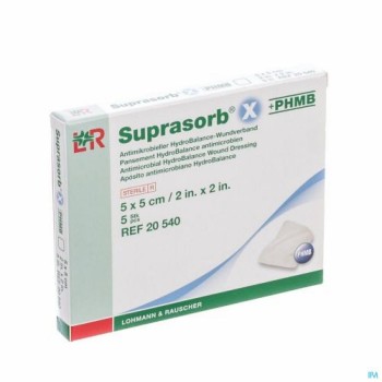 Krytí Suprasorb X+PHMB 5x5cm 5ks antimikrob.steril
