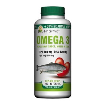 Omega 3 1000mg EPA 180mg + DHA 120mg tob.100+60 Bio-Pharma