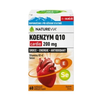 NatureVia Koenzym Q10 cardio 200mg 60 kapslí