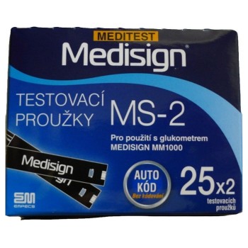 Proužky Testovací Meditest Medisign MS-2 50ks