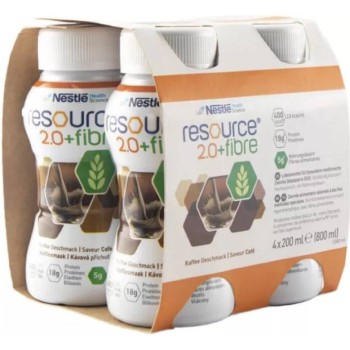 Resource 2.0 kcal Fibre Kávový perorální roztok 4x200ml