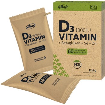 Vitar Vitamin D3 1000IU + Betaglukan EKO cps.60