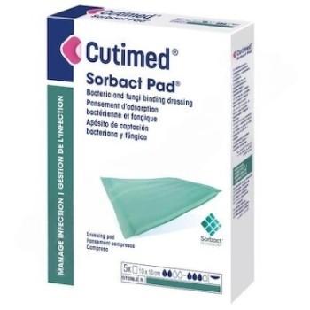 Cutimed Sorbact Pad antimikr.komprese 10x10cm 5ks