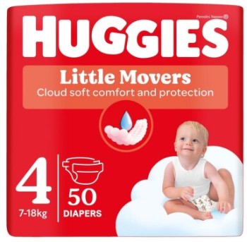 HUGGIES Little Movers 4 7-18kg 50ks