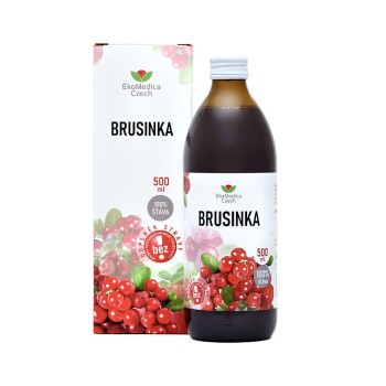 Brusinka 100% šťáva 500ml EKOMEDICA