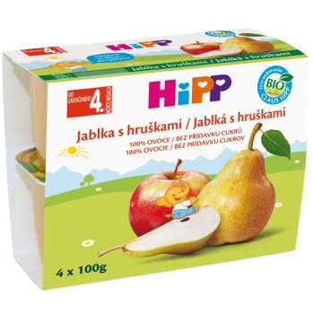 HiPP Jablka s hruškami Bio 4x100g