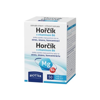Biotter Hořčík 125mg s vitamínem B6 tbl.50