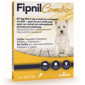 Fipnil Combo 67/60.3mg spot-on Dog S 3x0.67ml