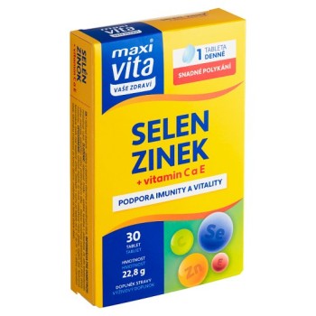 Maxi Vita Selen + zinek+ vit. C,E 30 tbl. blistr