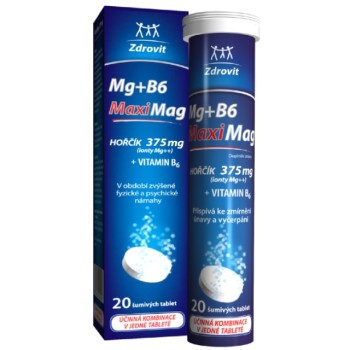 Zdrovit MaxMag Hořčík 375 mg+B6 šumivé tbl.eff.20