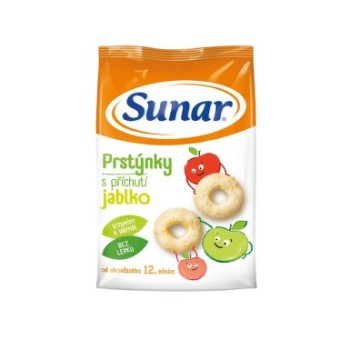 Sunar dětský snack jablkové prstýnky 50g