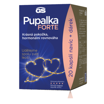 GS Pupalka Forte s vitaminem E 70+20 kapslí - dárkové balení 2022