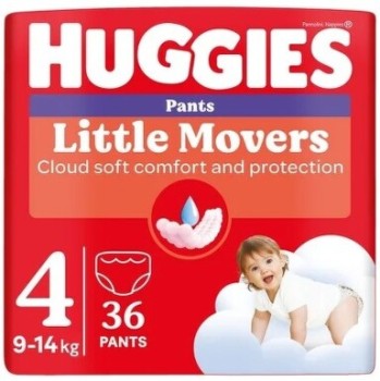 HUGGIES Little Movers Pants 4 9-14kg 36ks