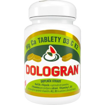 DOLOGRAN tablety Mg Ca D3 C K2 tb.60 (90g)