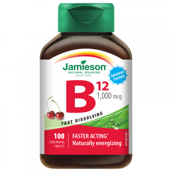 JAMIESON Vitamín B12 1000mcg třešeň tbl.100