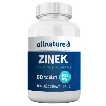 Allnature Zinek 25mg 60tbl