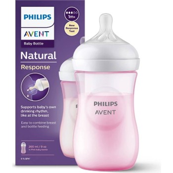 Philips AVENT Láhev Natural Respon.260ml 1m+ růž.