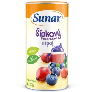 Sunar rozpustný nápoj šípkový s borůvkami 200g