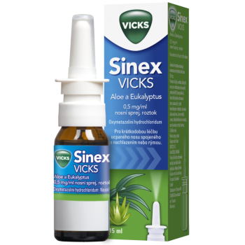 Sinex Vicks aloe+eukal 0.5mg/ml nas.spr.1x15ml/7.5