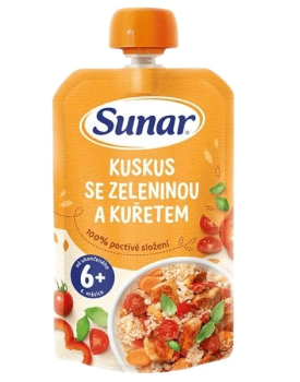 Sunar Kapsička Kuskus se zelen.a kuřetem 6m+ 120g