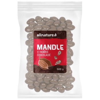 Allnature Mandle v hořké čokoládě 500g