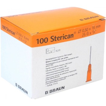 Injekční jehla STERICAN 25G/0.5x16mm oranžová sterilní 100ks