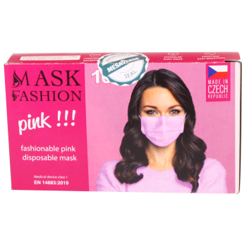 Jednorázová ústenka MASK Fashion 10ks růžová