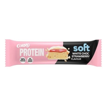CORNY PROTEIN soft Bílá čokoláda-jahoda 45g